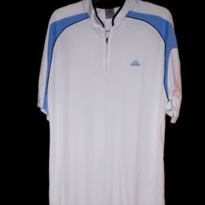 Men's Adidas safo shirt vintage XXL White and light Blue